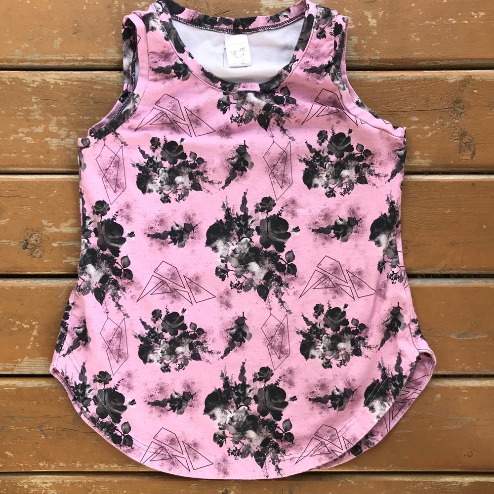 Not Quite Normal Canadian Handmade Pink Floral Tank - Size Large